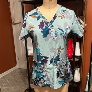 Floral Scrub Top